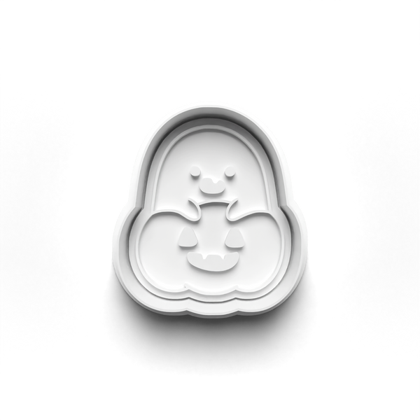 Halloween Ghosts Cookie Cutters Set + Stamps for Baking, Cookies, Crafts 0449
