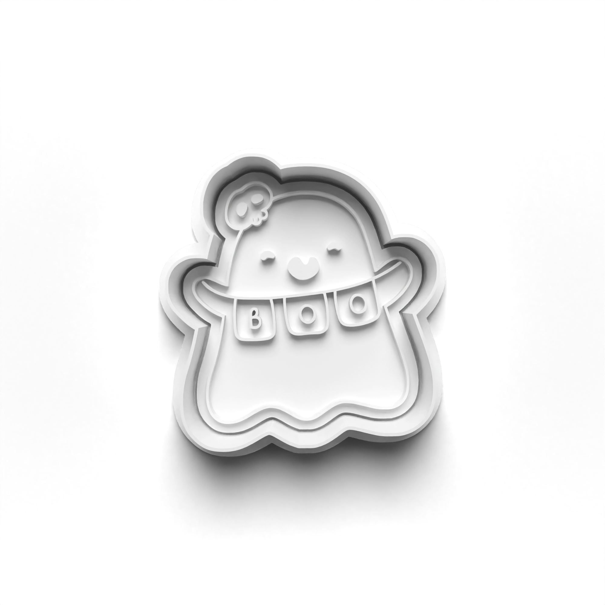 Halloween Ghosts Cookie Cutters Set + Stamps for Baking, Cookies, Crafts 0449