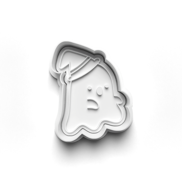 Halloween Ghosts Cookie Cutters Set + Stamps for Baking, Cookies, Crafts 0449