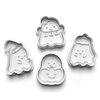 Halloween Ghosts Cookie Cutters Set + Stamps for Baking, Cookies, Crafts 0449