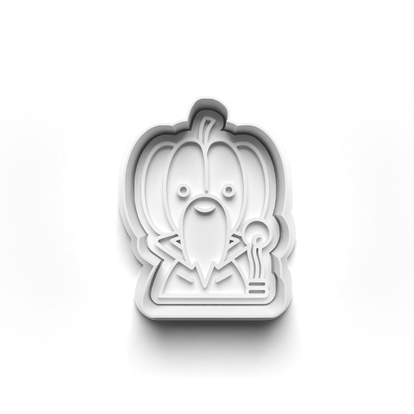Halloween Pumpkin Heads Cookie Cutters Set + Stamps for Baking, Cookies, Crafts 0450
