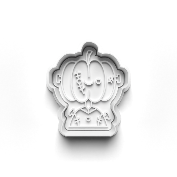 Halloween Pumpkin Heads Cookie Cutters Set + Stamps for Baking, Cookies, Crafts 0450