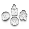 Voodoo Cookie Cutters Set + Stamps for Baking, Cookies, Crafts 0454