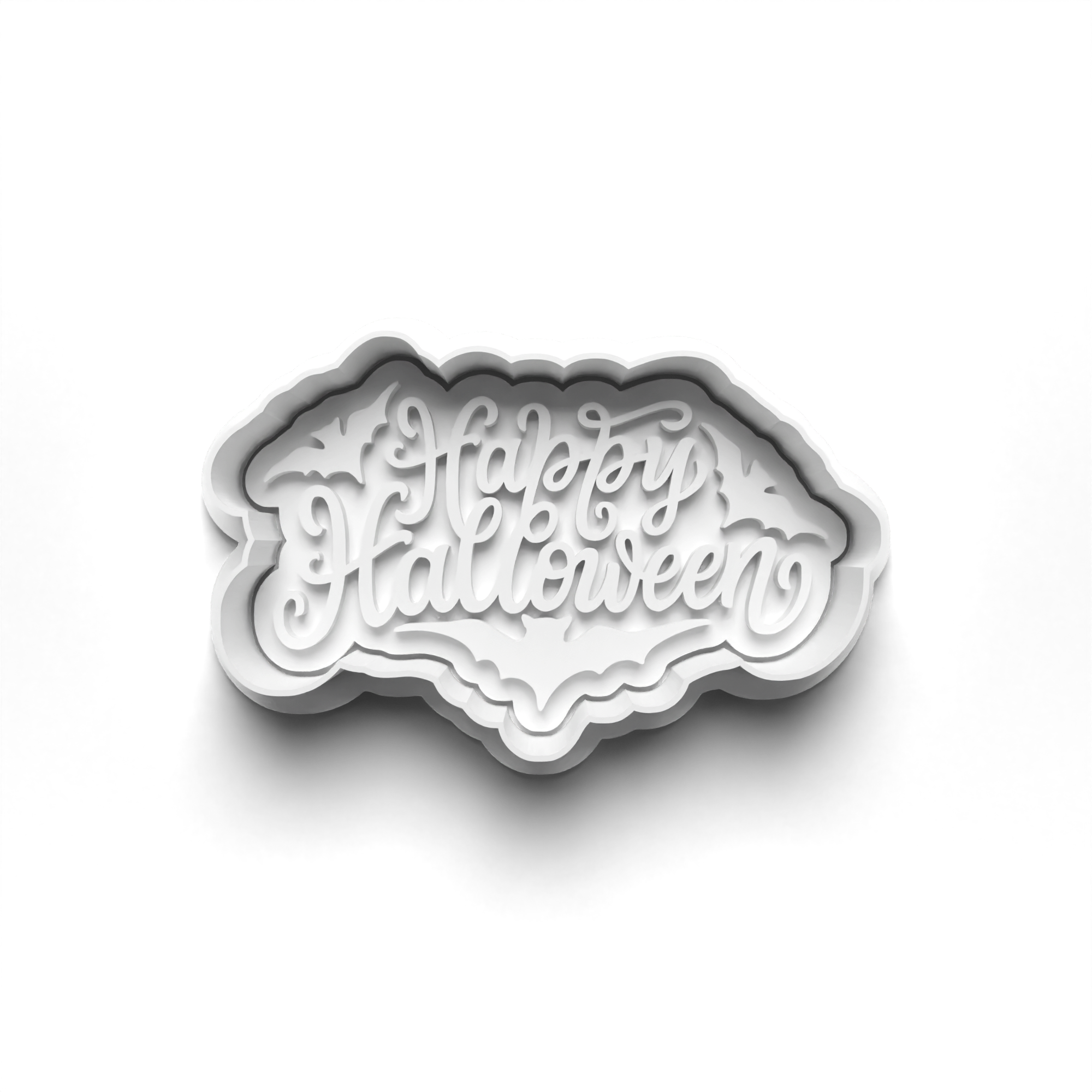 Halloween Writing Cookie Cutters Set + Stamps for Baking, Cookies, Crafts 0452
