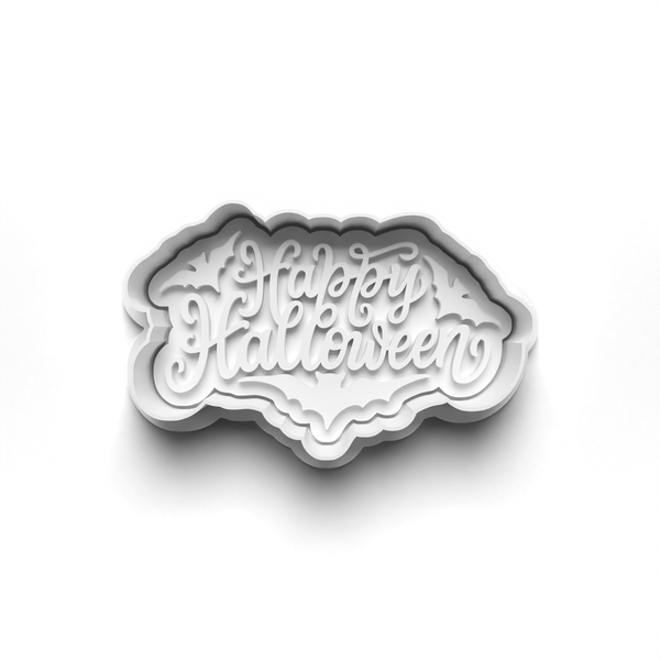 Halloween Writing Cookie Cutters Set + Stamps for Baking, Cookies, Crafts 0452