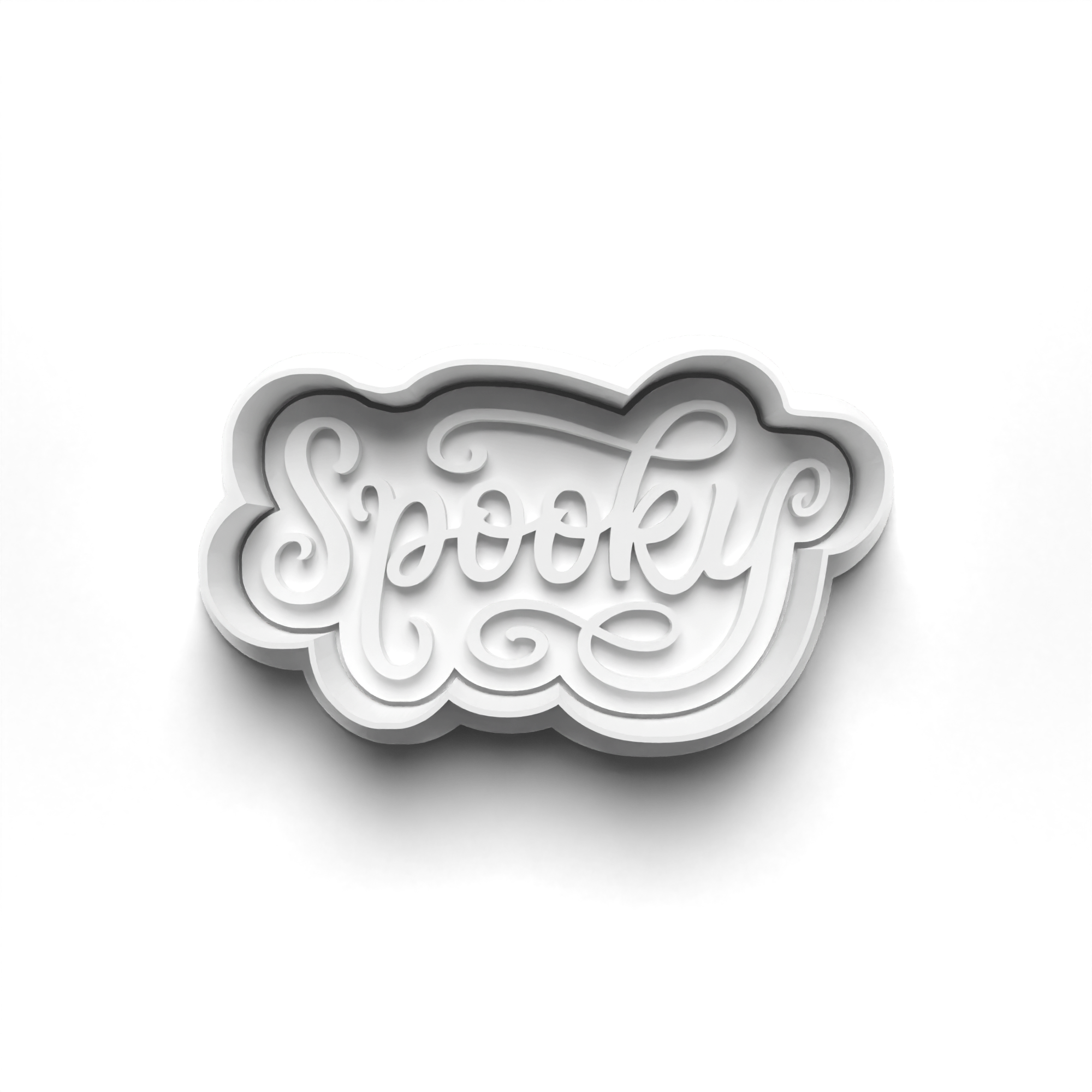 Halloween Writing Cookie Cutters Set + Stamps for Baking, Cookies, Crafts 0452