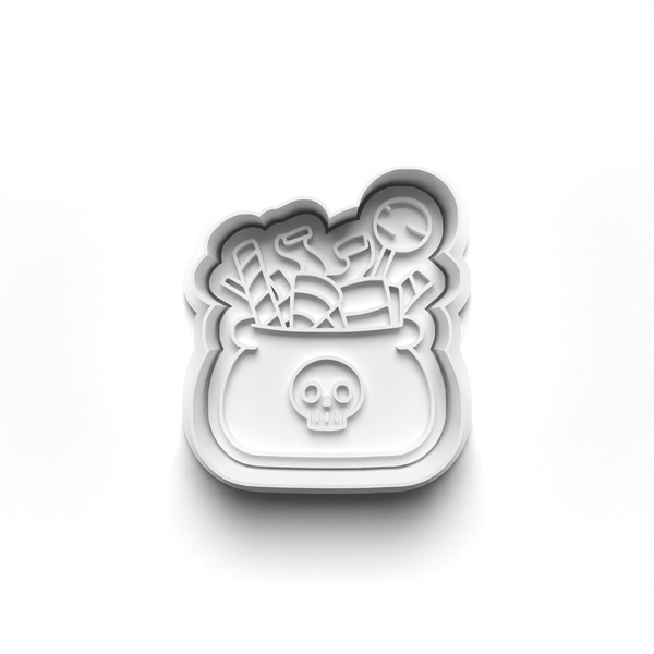 Halloween Cookie Cutters Set + Stamps for Baking, Cookies, Crafts 0453