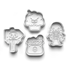 Halloween Cookie Cutters Set + Stamps for Baking, Cookies, Crafts 0453