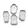 Halloween Monsters and Ghosts Cookie Cutters Set + Stamps for Baking, Cookies, Crafts 0454