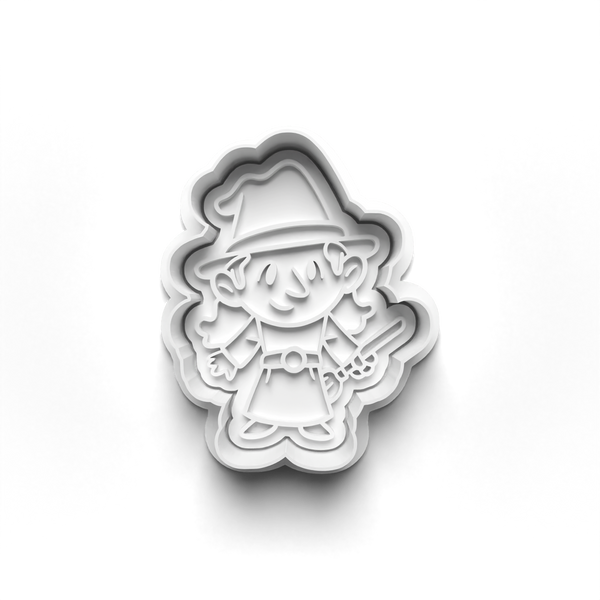 Halloween Witches and Monsters Cookie Cutters Set + Stamps for Baking, Cookies, Crafts 0455