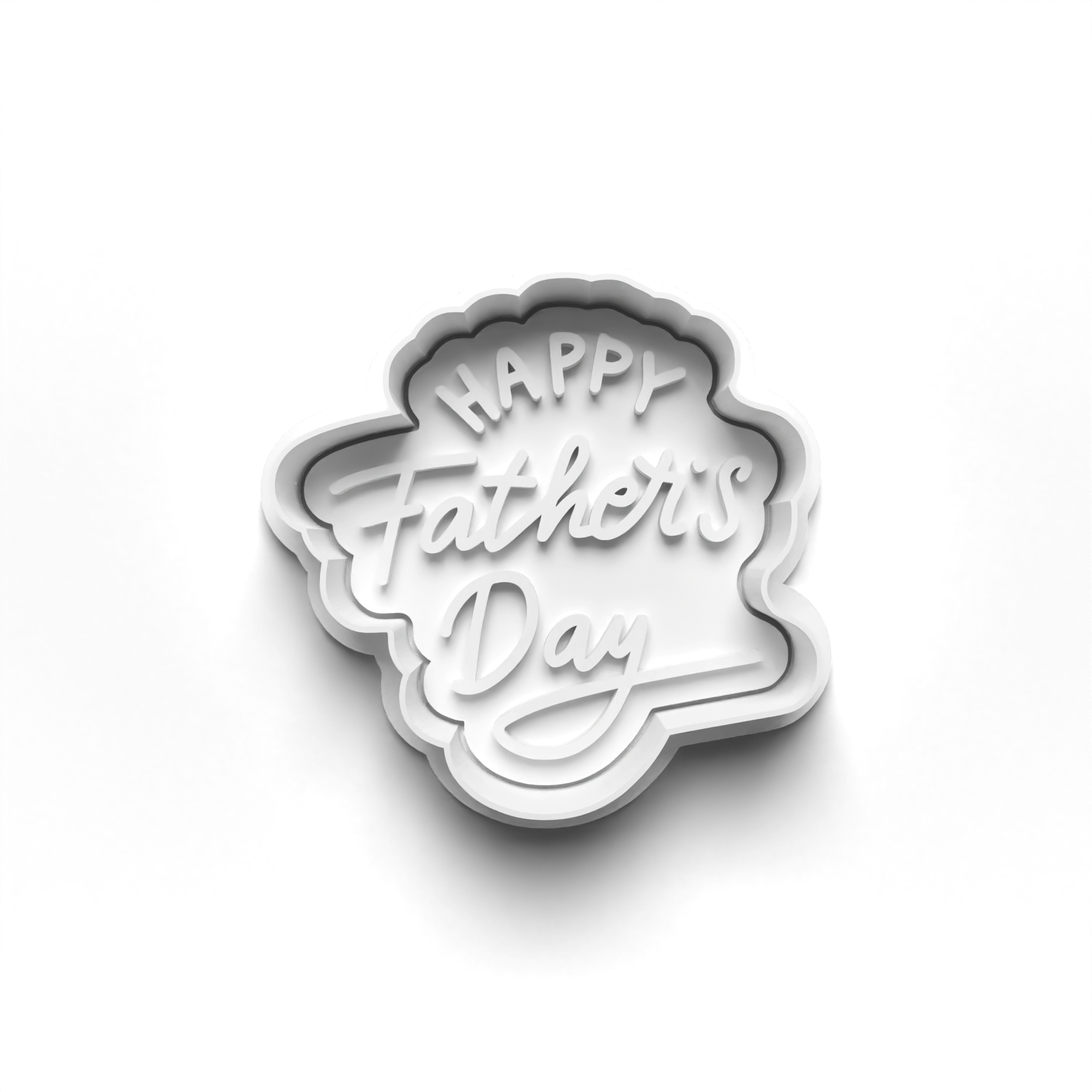 Father's Day Theme 4 Piece Cookie Cutters Set + Stamps for Baking, Crafts, Play 0795