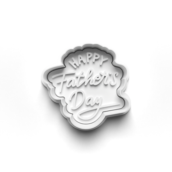 Father's Day Theme 4 Piece Cookie Cutters Set + Stamps for Baking, Crafts, Play 0795