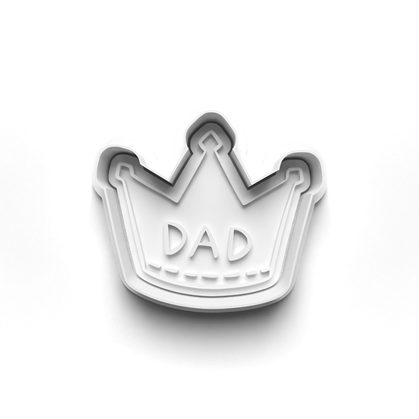 Father's Day Theme 4 Piece Cookie Cutters Set + Stamps for Baking, Crafts, Play 0795