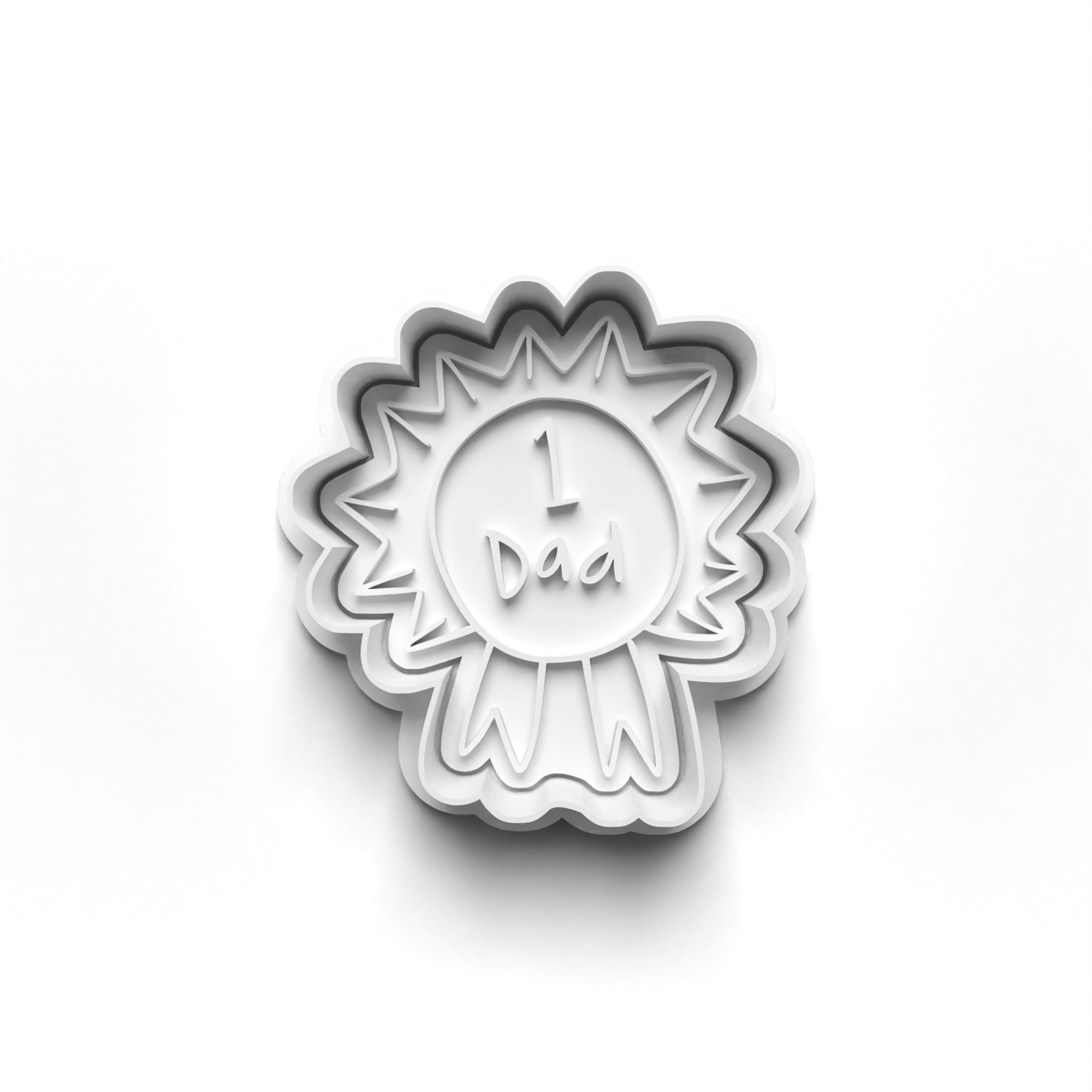 Father's Day Theme 4 Piece Cookie Cutters Set + Stamps for Baking, Crafts, Play 0795