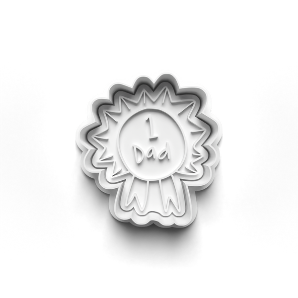 Father's Day Theme 4 Piece Cookie Cutters Set + Stamps for Baking, Crafts, Play 0795