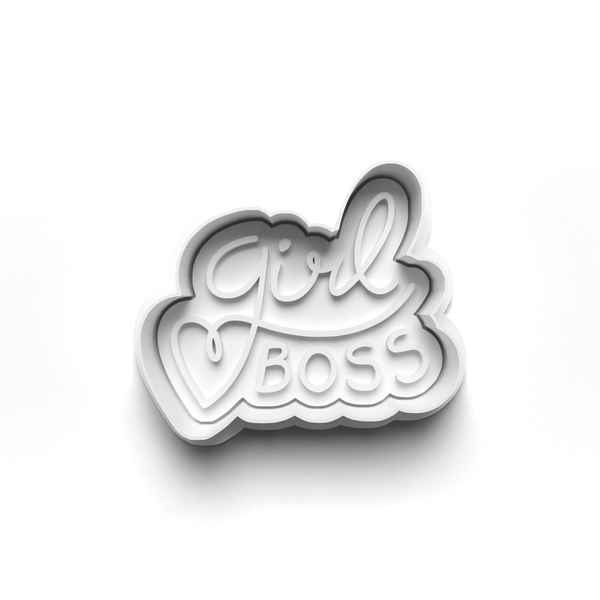 Girl Power Theme 4 Piece Cookie Cutters Set + Stamps for Baking, Crafts, Play 0797