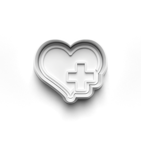 Doctor and Nurse Theme 4 Piece Cookie Cutters Set + Stamps for Baking, Crafts, Play 0798