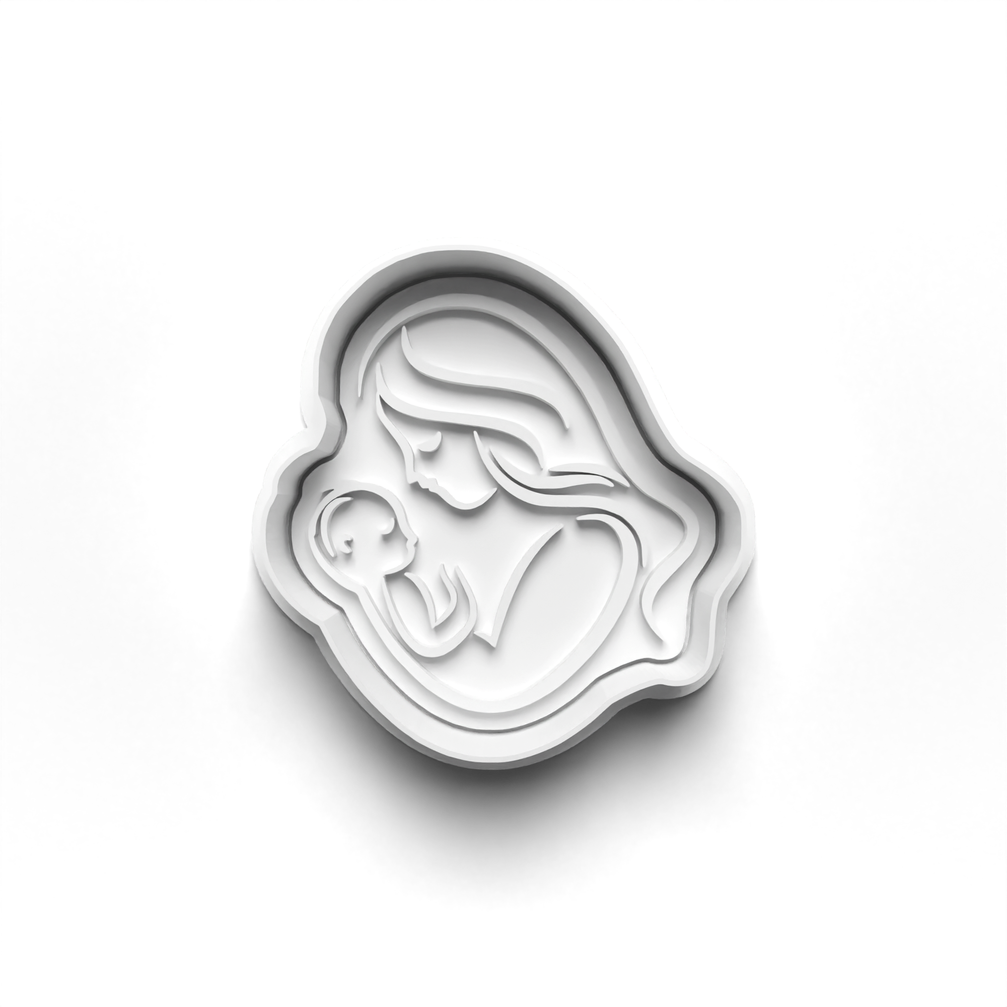 Mother and Baby Theme 4 Piece Cookie Cutters Set + Stamps for Baking, Crafts, Play 0801