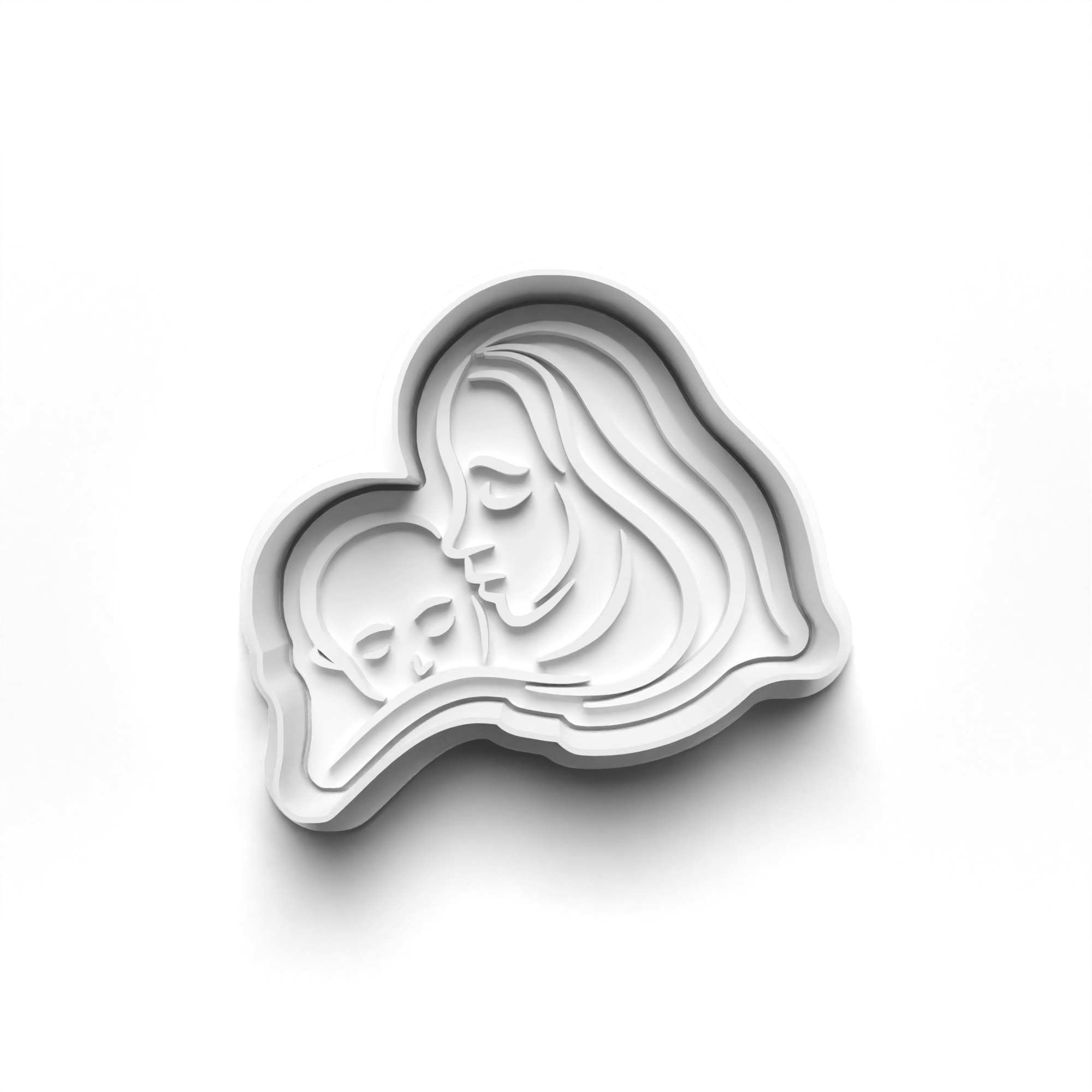 Mother and Baby Theme 4 Piece Cookie Cutters Set + Stamps for Baking, Crafts, Play 0801