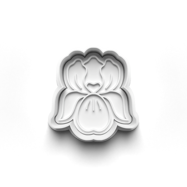 Daffodil Tulip Lilly Iris Flowers Theme 4 Piece Cookie Cutters Set + Stamps for Baking, Crafts, Play 0802