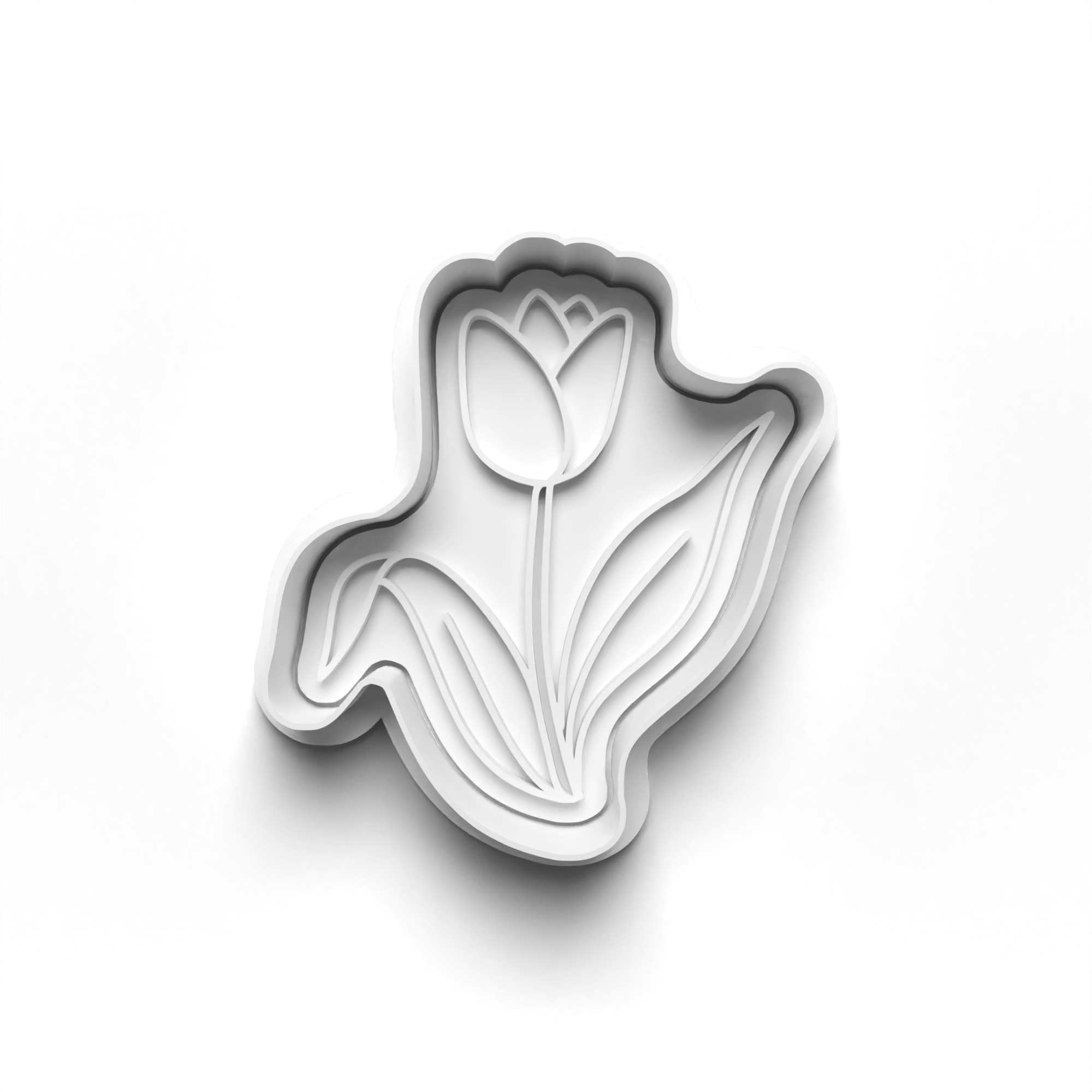 Daffodil Tulip Lilly Iris Flowers Theme 4 Piece Cookie Cutters Set + Stamps for Baking, Crafts, Play 0802