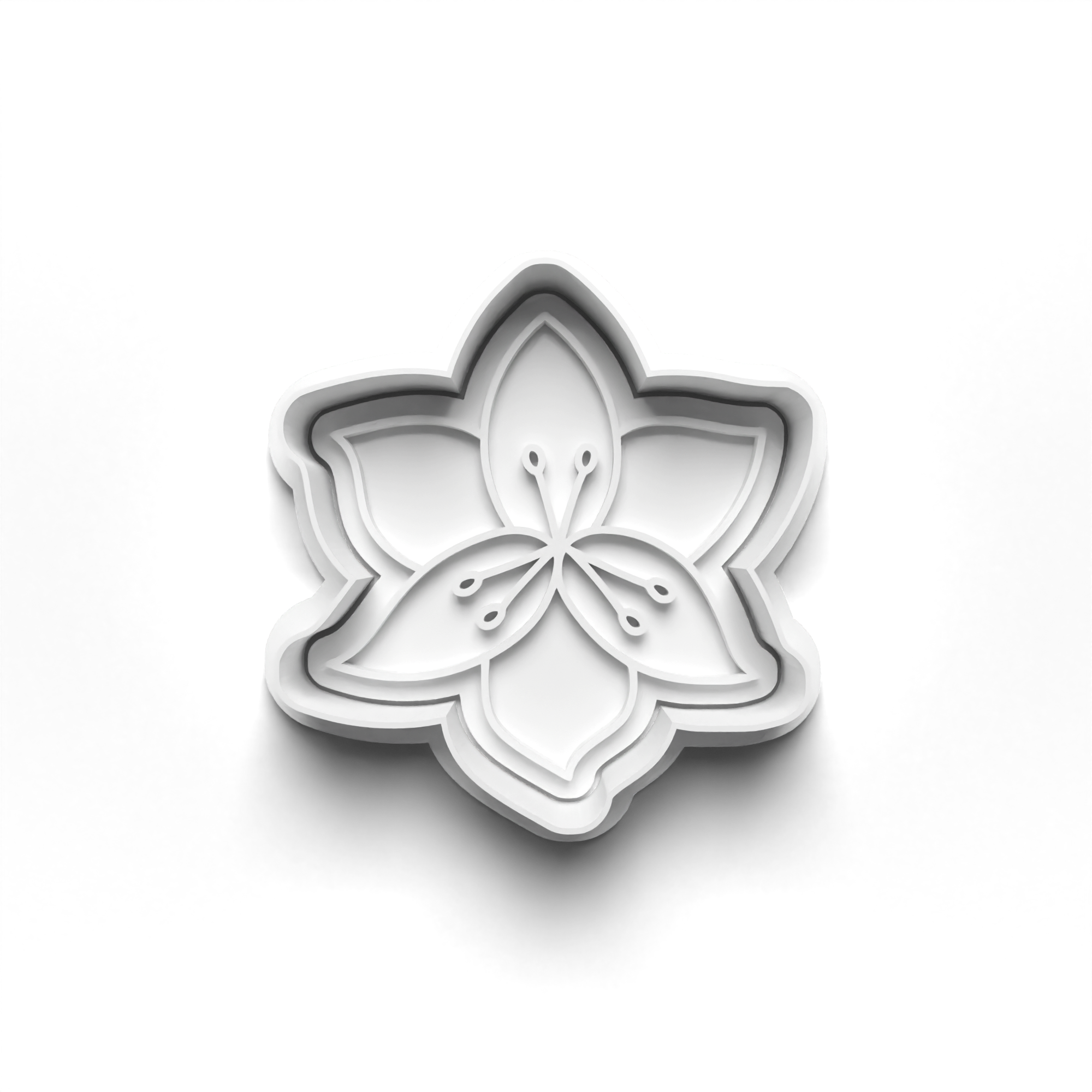 Daffodil Tulip Lilly Iris Flowers Theme 4 Piece Cookie Cutters Set + Stamps for Baking, Crafts, Play 0802