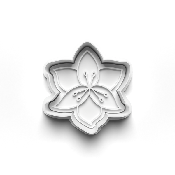 Daffodil Tulip Lilly Iris Flowers Theme 4 Piece Cookie Cutters Set + Stamps for Baking, Crafts, Play 0802