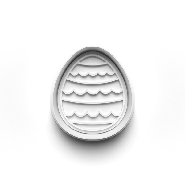 Easter Eggs Theme Cookie Cutters Set + Stamps for Baking, Crafts, Dough 0805