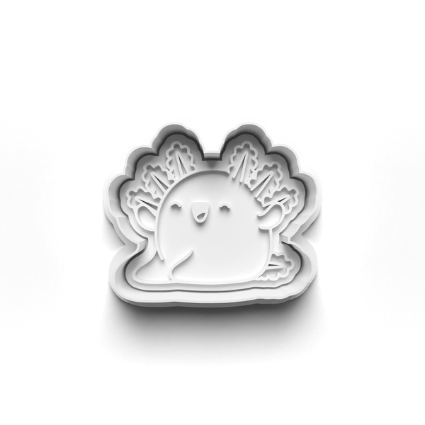 Axolotis Theme Cookie Cutters Set + Stamps for Baking, Crafts, Play dough 0820