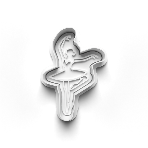 Ballet Theme Cookie Cutters Set + Stamps for Baking, Crafts, Play dough 0821