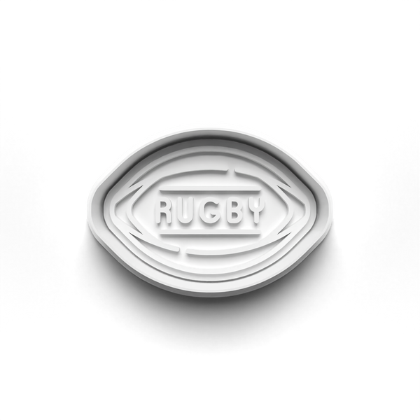 Rugby Theme Cookie Cutters Set + Stamps for Baking, Crafts, Dough 0827