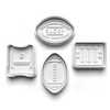 Rugby Theme Cookie Cutters Set + Stamps for Baking, Crafts, Dough 0827
