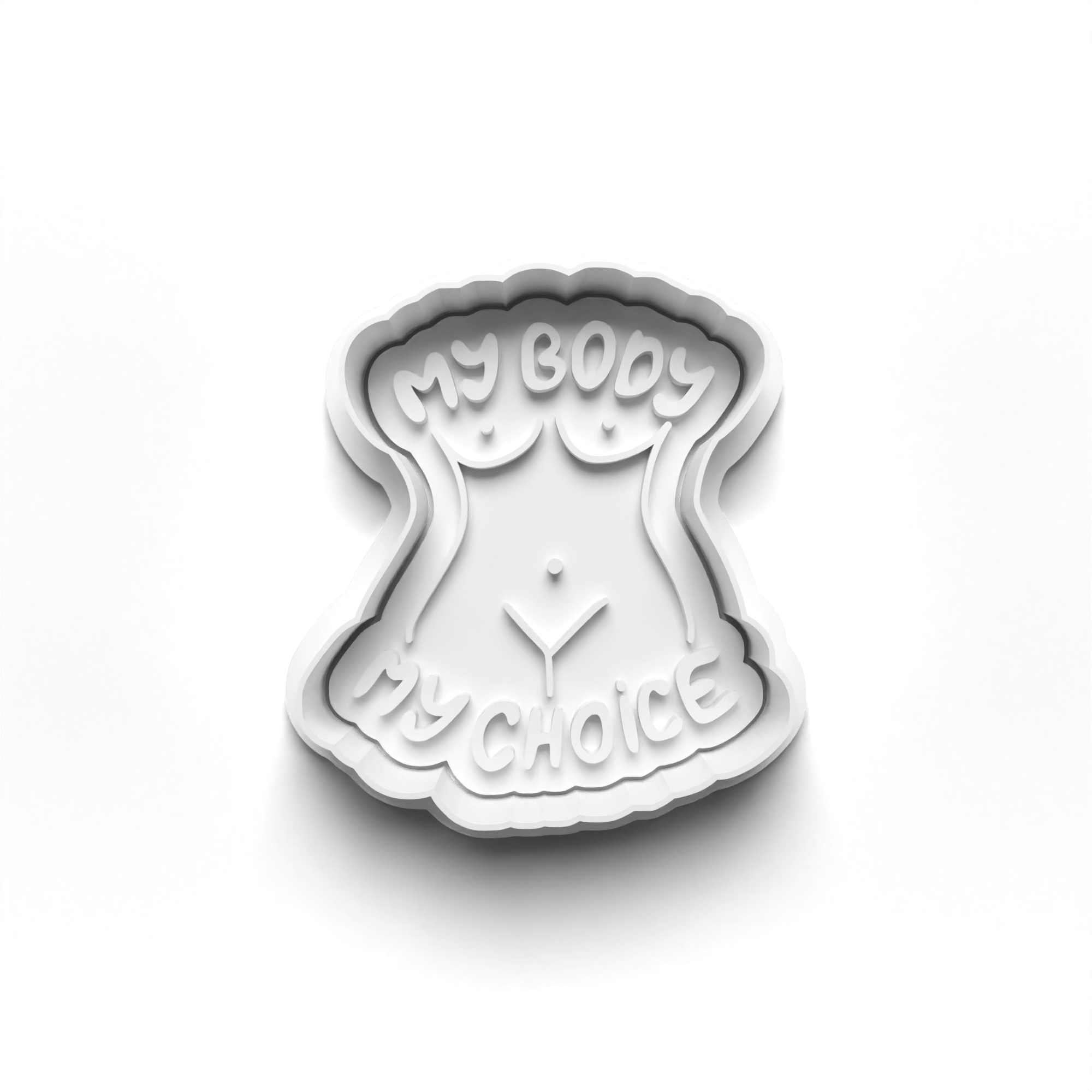 Bodily Autonomy Theme Cookie Cutters Set + Stamps for Baking, Crafts, Dough 0828