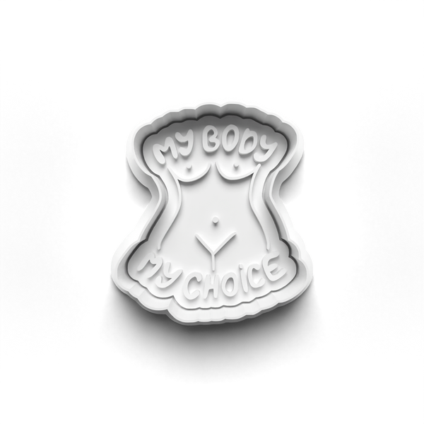 Bodily Autonomy Theme Cookie Cutters Set + Stamps for Baking, Crafts, Dough 0828