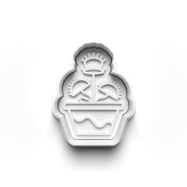 Carnivore Plants Theme Cookie Cutters Set + Stamps for Baking, Crafts, Dough 0832