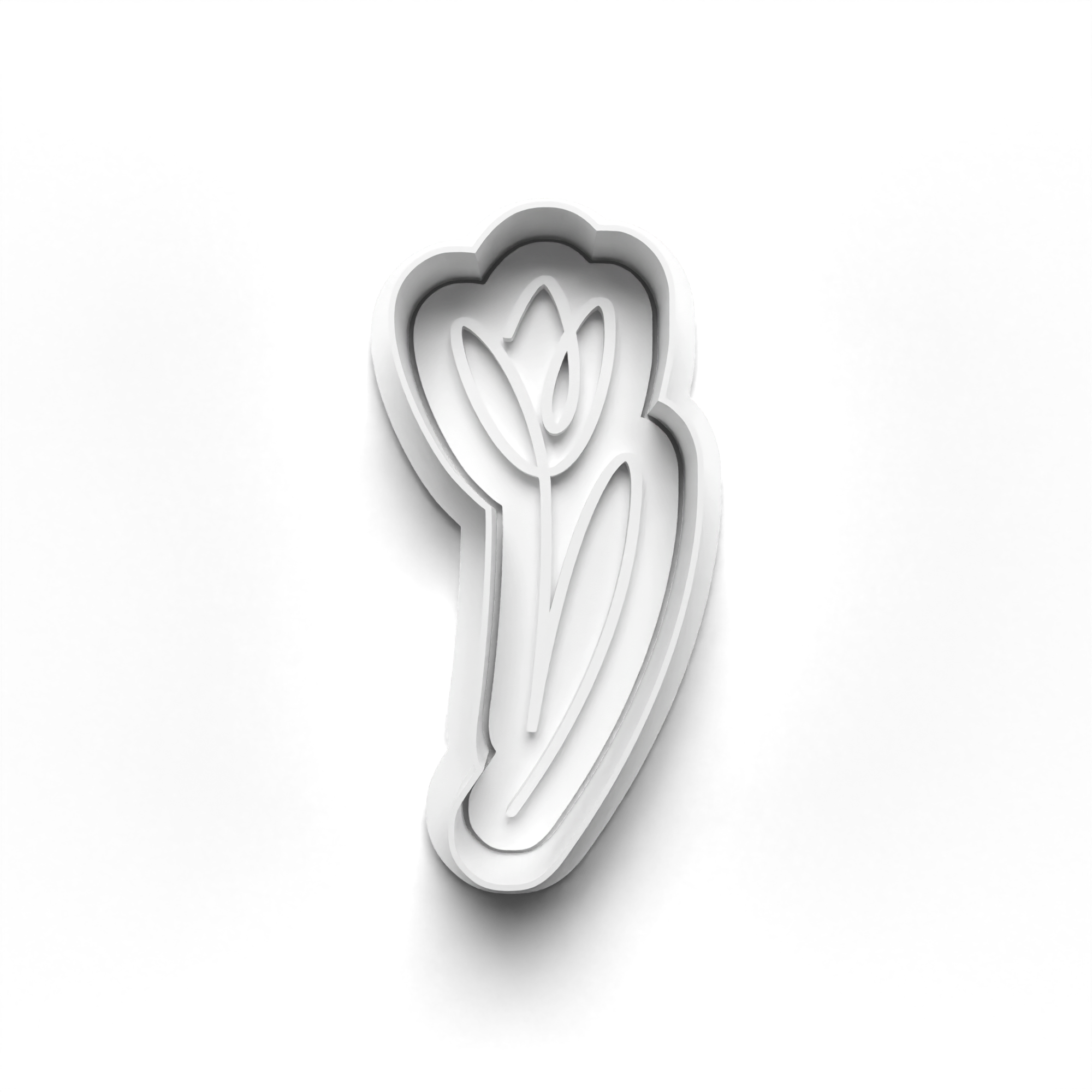 Flower Line Art Theme Cookie Cutters Set + Stamps for Baking, Crafts, Dough 0834