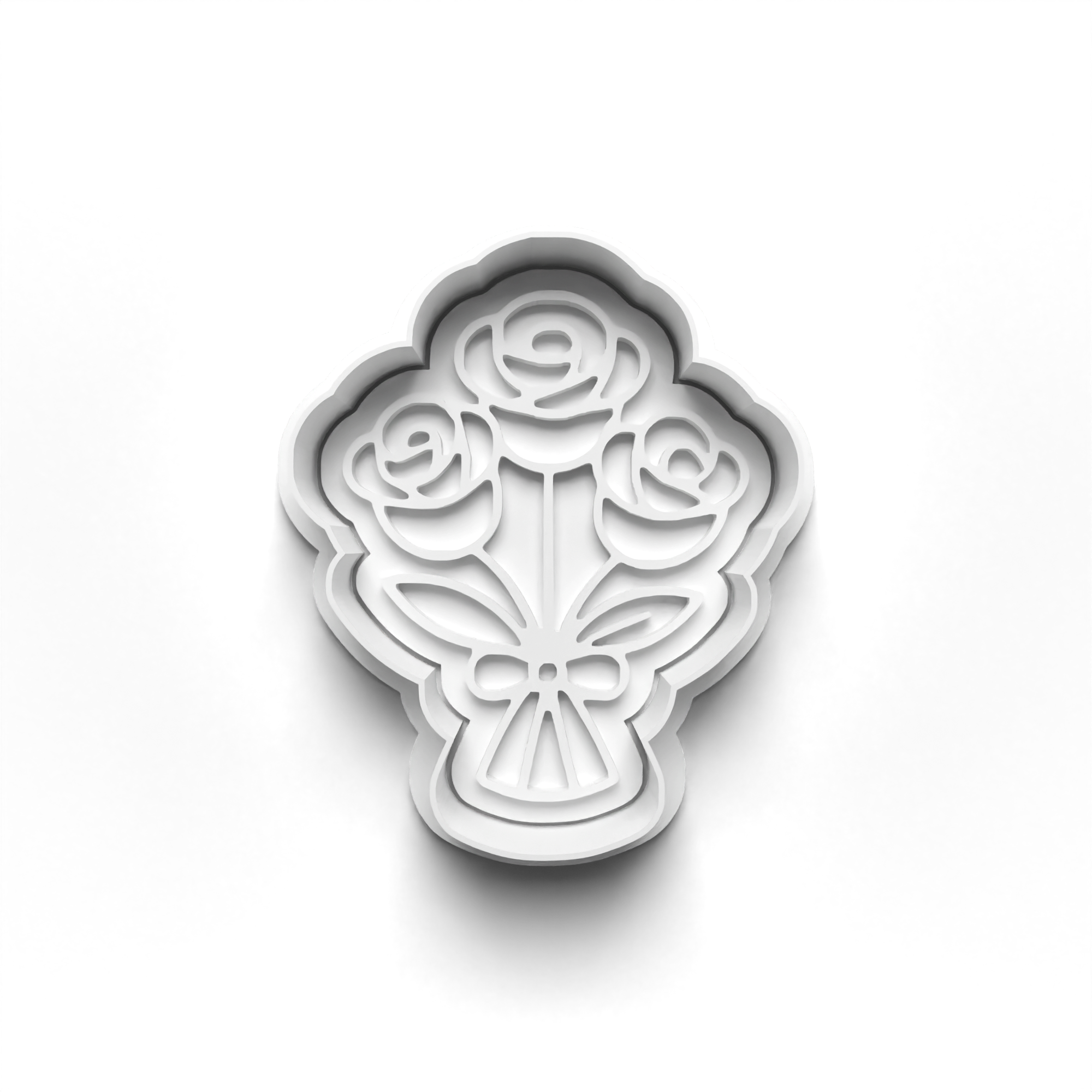 Flower Bouquet Theme Cookie Cutters Set + Stamps for Baking, Crafts, Dough 0838