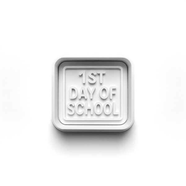 1st Day of School Cookie Cutters Set + Stamps for Baking, Crafts, Dough 0845