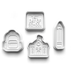 1st Day of School Cookie Cutters Set + Stamps for Baking, Crafts, Dough 0845