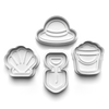 Beach Theme Cookie Cutters Set + Stamps for Baking, Crafts, Dough 0850
