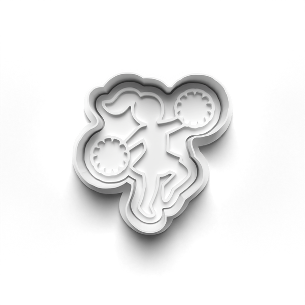 Cheerleader Theme Cookie Cutters Set + Stamps for Baking, Crafts, Dough 0851