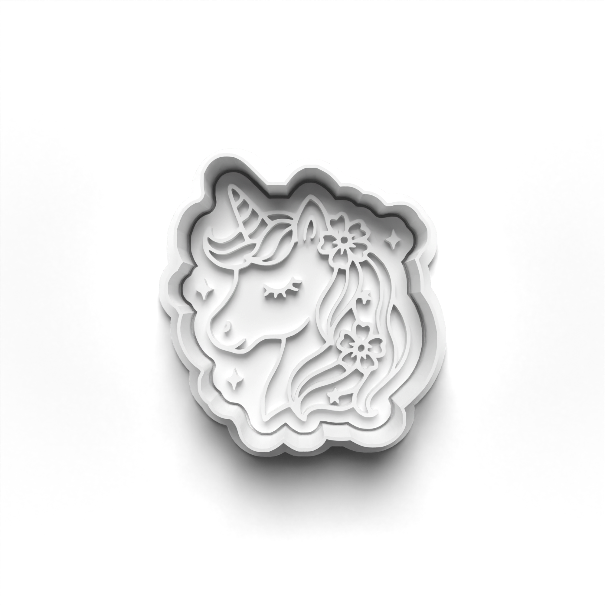 Unicorn Theme Cookie Cutters Set + Stamps for Baking, Crafts, Dough 0868