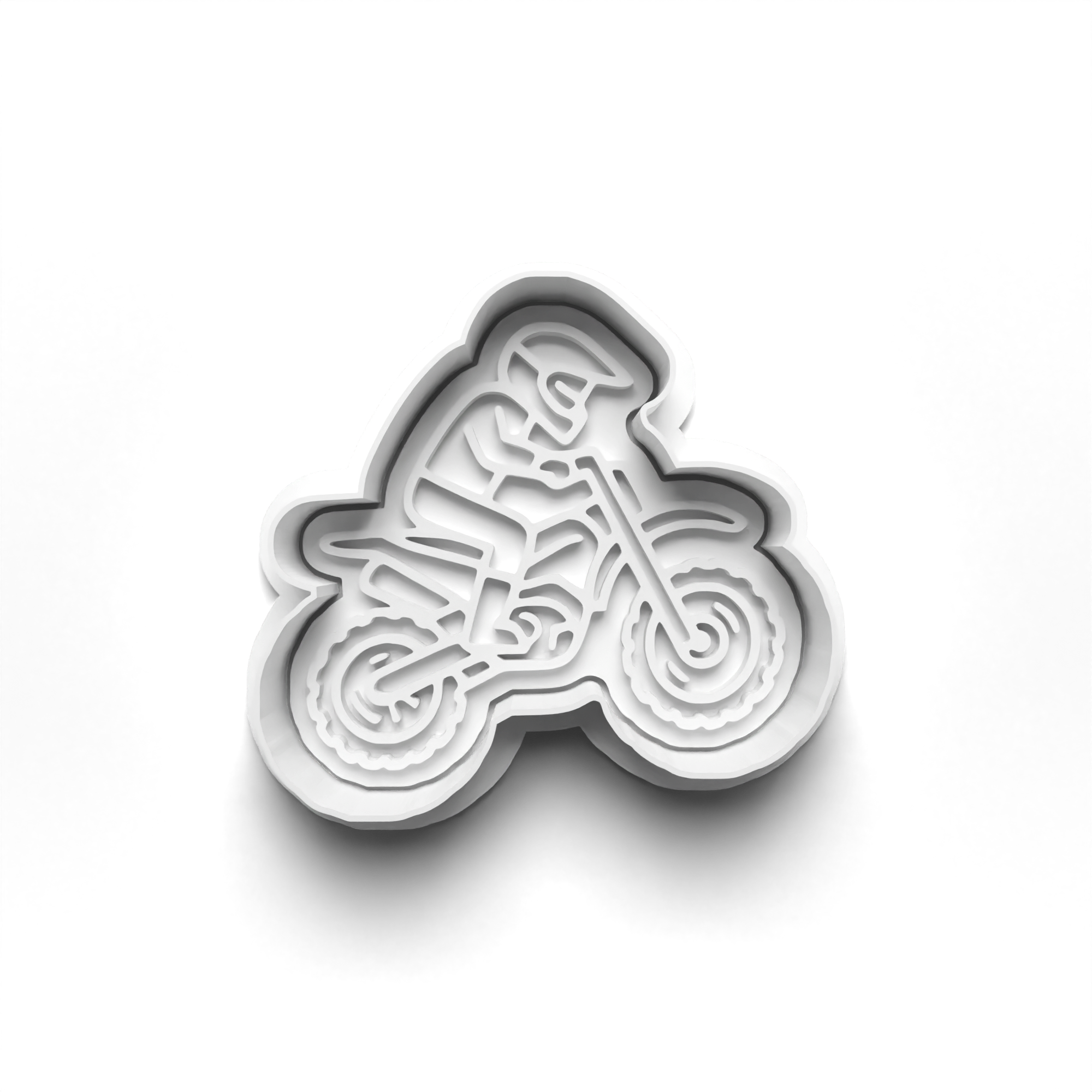 Dirt Bike Theme Cookie Cutters Set + Stamps for Baking, Crafts, Dough 0874