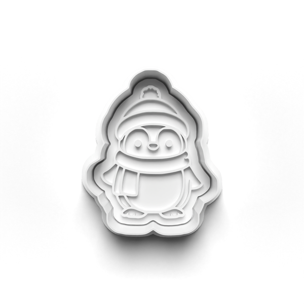 Penguins Theme Cookie Cutters Set + Stamps for Baking, Crafts, Dough 1059