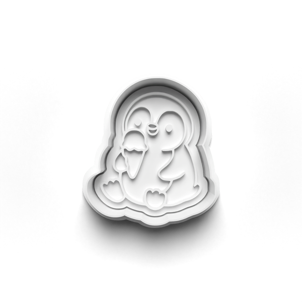 Penguins Theme Cookie Cutters Set + Stamps for Baking, Crafts, Dough 1059