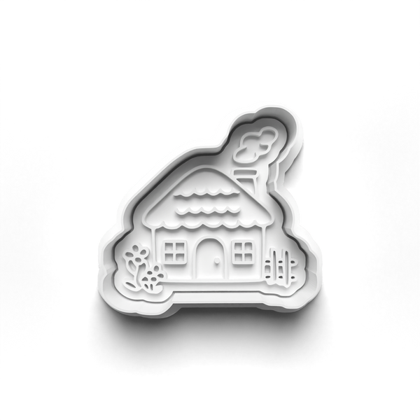 Cottage Theme Cookie Cutters Set + Stamps for Baking, Crafts, Dough 1066