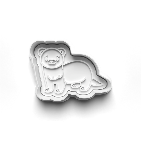 Ferret Theme Cookie Cutters Set + Stamps for Baking, Crafts, Dough 1067