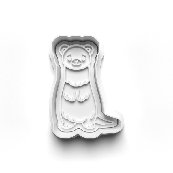 Ferret Theme Cookie Cutters Set + Stamps for Baking, Crafts, Dough 1067