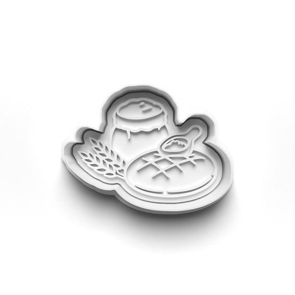 Bread Theme Cookie Cutters Set + Stamps for Baking, Crafts, Dough 1071