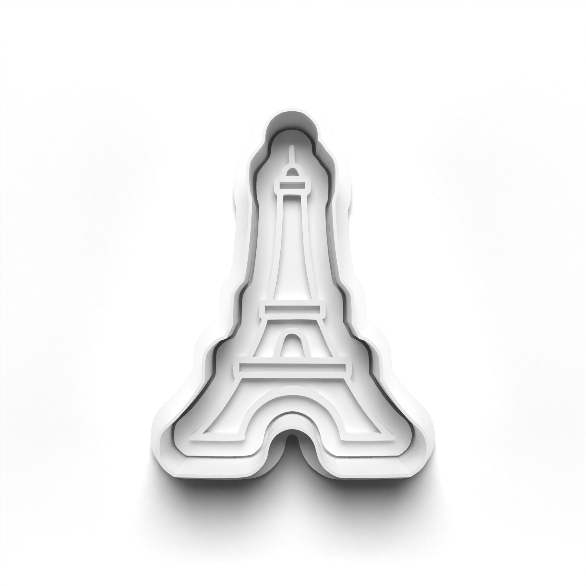 Paris Theme Cookie Cutters Set + Stamps for Baking, Crafts, Play dough 1072